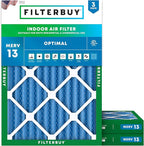 Filterbuy 16x20x2 Air Filter MERV 13 Optimal Smoke & Allergy Defense, by Filterbuy