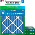 Filterbuy 18x25x2 Air Filter MERV 13 Optimal Smoke & Allergy Defense, by Filterbuy