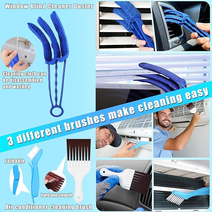 6 Pcs Air Conditioner Fin Comb Cleaner Set, Ac Fin Comb Straightener Tool - Image 4