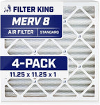 Filter King 11.25x11.25x1 Air Filter | 4-PACK | MERV 8 HVAC Pleated A/C Furnace by FilterKing