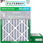 Filterbuy 20x23x4 Air Filter MERV 8 Essential Dust & Allergy Defense, by Filterbuy
