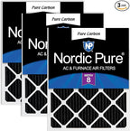 Nordic Pure 25x25x1 Pure Carbon Pleated Odor Reduction Furnace Air Filters 3 by NordicPure
