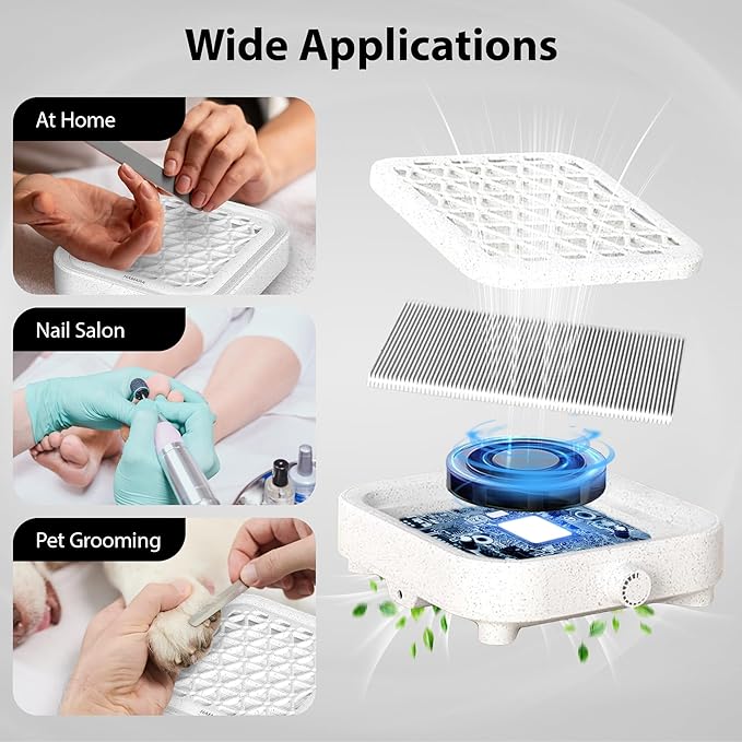 HAMARA Nail Dust Collector Replacement Filters 4 Pack – Reusable 6x7 Inch - Image 8
