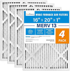 LotFancy 16x20x1 Air Filter MERV 13 4-Pack, Electrostatic Pleated HVAC Furnace - Image 9