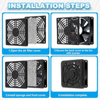 PATIKIL 70mm Fan Filter Grill - Image 5