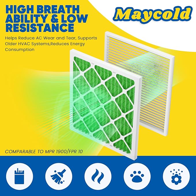 Maycold MERV 13 12x12x1 Air Filter, High-Efficiency Pleated AC & Furnace Filters - Image 2