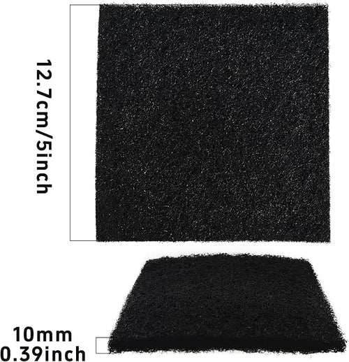 12PCS 5” Square Compost Bin Charcoal Filters, 0.4” Thick Activated Carbon - Image 2