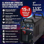LTP8050 CNC | 80A Blowback Plasma Cutter, THC/ARC OK, LED Display & Front - Image 5