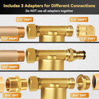 40 Micron Reusable Sediment Filter, Brass Inline Water Filter, Compatible - Image 3