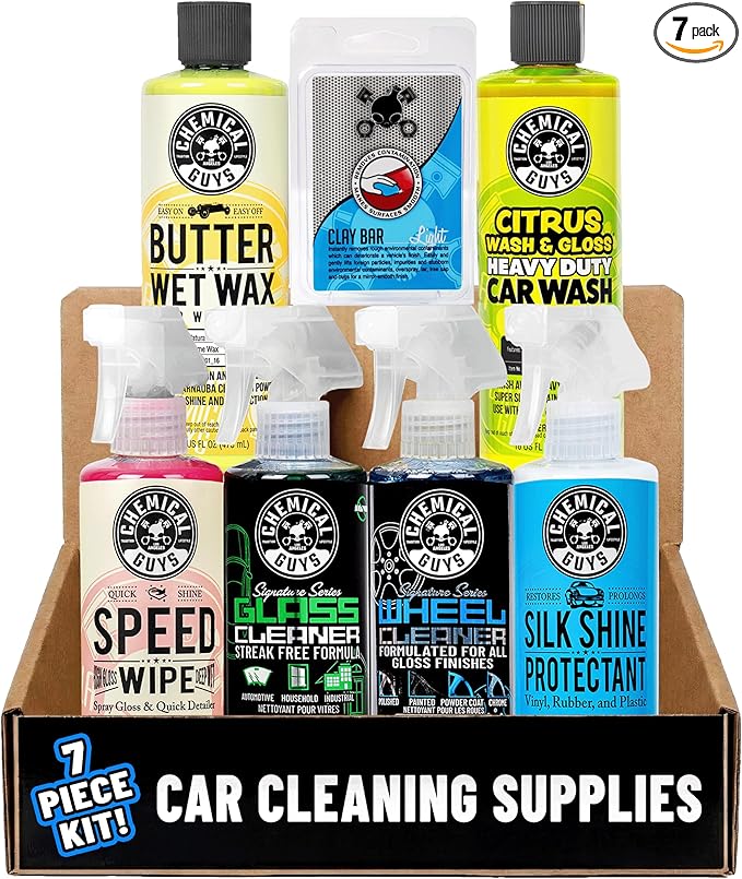 Chemical Guys Starter Car Care & Cleaning Kit, 7-Piece Detailing Car Wash Kit by ChemicalGuys