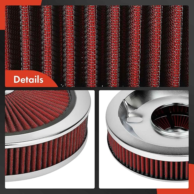 A-Premium 14"x3" Round Universal Air Cleaner Filter Assembly - Image 7