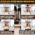 Stainless Steel Pour Over Coffee Filter Compatible - Image 6