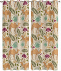 2 Panel Kitchen Cafe Curtains, Desert Camels Sunlight Filtering Nature Air by Hokiten