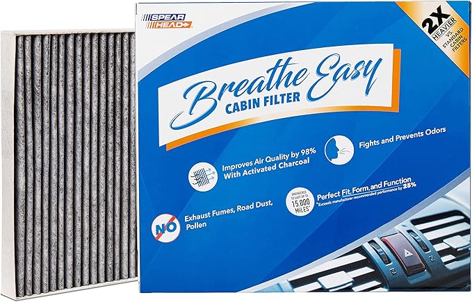 Spearhead Odor Defense Breathe Easy AC & Heater Cabin Filter | Fits 2015-19 by SPEARHEAD