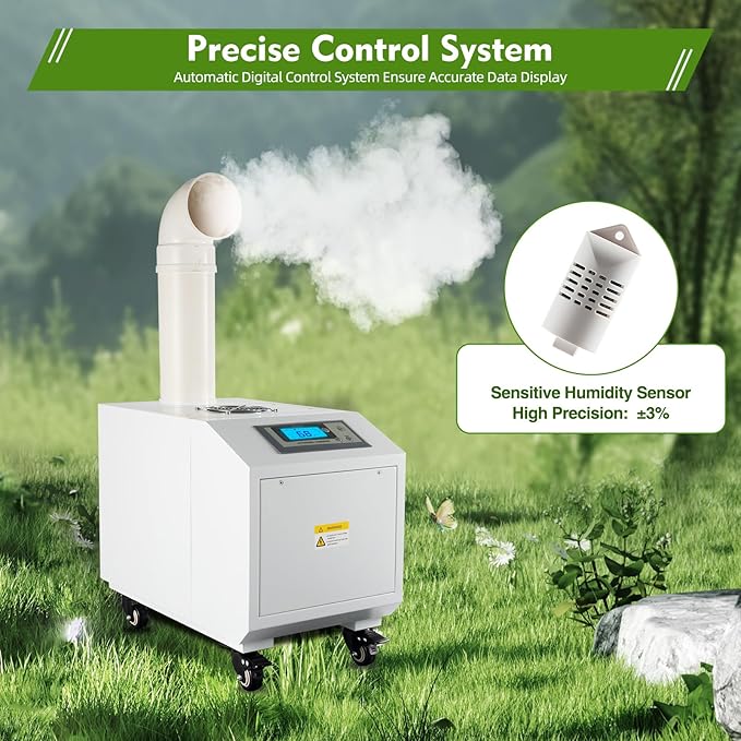 Ultrasonic Industrial Agricultural Humidifer, 0.79Gal/H Smart Commercial - Image 4