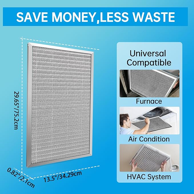 UBeesize 14x30x1 Reusable Electrostatic Air Filter HVAC AC Furnace Filter - Image 4