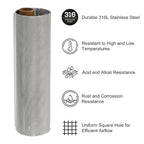 PATIKIL 40" L x 10" W Woven Wire Mesh, 60 Mesh 316L Stainless Steel Air Vent - Image 3