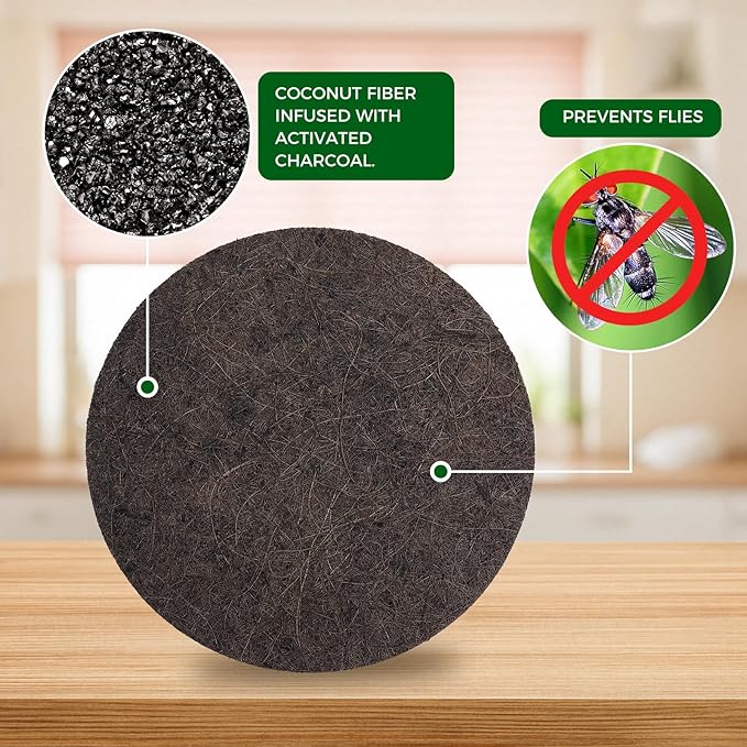 Compost Filters, 7.25 Inch | Biodegradable Coconut Fiber Charcoal Air Filters - Image 5