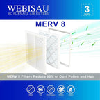 14x14x1 Air Filter MERV 8 MPR 600 6Pack Furnace Filters Pleated HVAC AC Furnace - Image 3