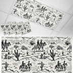 4 Pack Fluorescent Light Cover, Western Cowboys Light Covers by Unknown