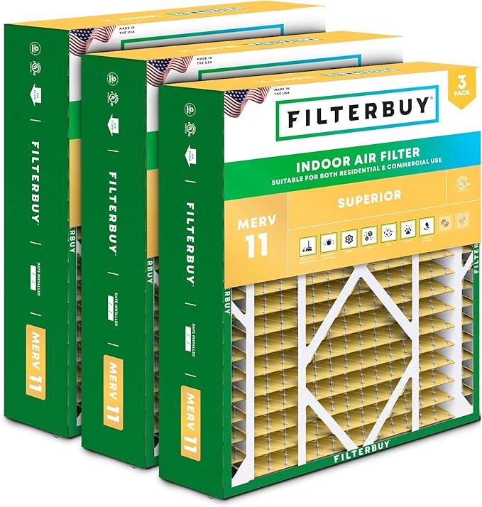 Filterbuy 20x26x5 Air Filter MERV 11 Superior Pet & Allergy Defense, Pleated by Filterbuy
