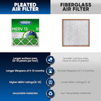 20X22x1 MERV 13 Air Filters, Actual Size: 19.70" x 21.70" x 0.75", Pleated - Image 4