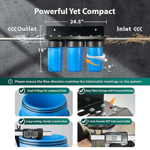 iSpring 3-Stage Whole House Water Filter System, SGS-Tested to Remove Up to 99% - Image 4