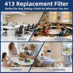 413 Replacement Air Filter, MERV 13, Actual Size: 16"x28"x4", Nominal Size: - Image 7