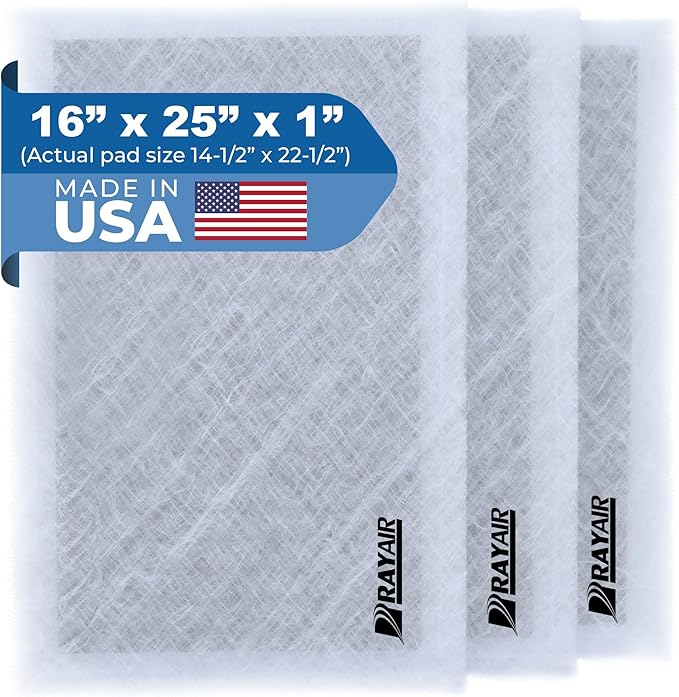 RAYAIR SUPPLY 16x25 Replacement Filter Pads Compatible by RAYAIR+SUPPLY