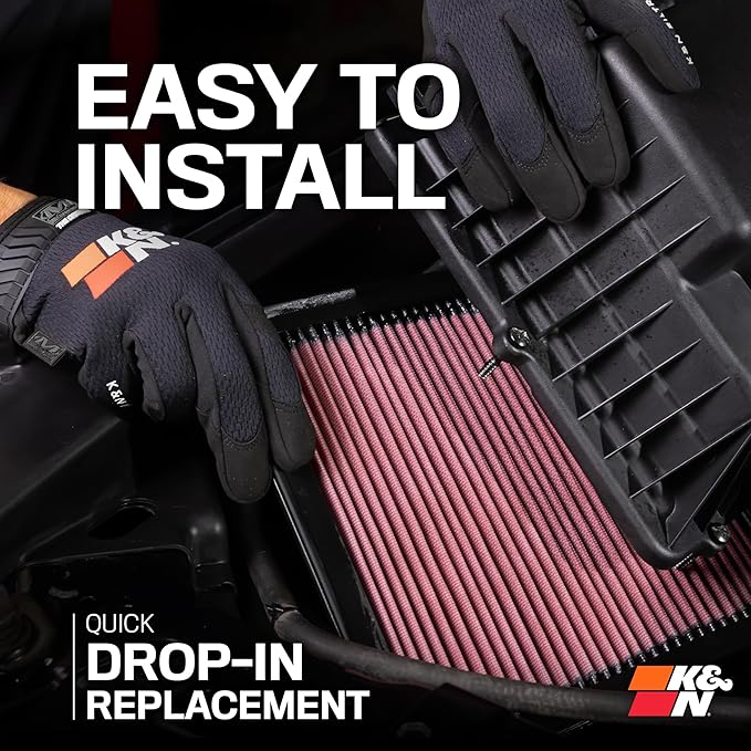 K&N High-Flow Original Lifetime Engine Air Filter: Increase Power: Premium - Image 8