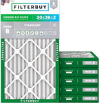 Filterbuy 20x36x2 Air Filter MERV 8 Essential Dust & Allergy Defense, by Filterbuy