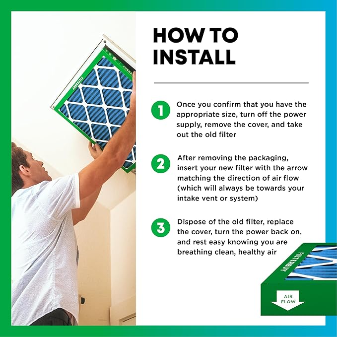 Filterbuy 20x36x2 Air Filter MERV 13 Optimal Smoke & Allergy Defense, - Image 5