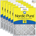Nordic Pure 16x20x4 Pleated MERV 10 Air Filters 6 Pack by NordicPure