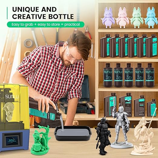 SUNLU 3D Printer Resin 2kg, Fast Curing Standard 3D Resin - Image 4