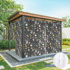 Cartoon Space Outdoor Curtains for Patio Rockets Planets Astronauts Gray - Image 7
