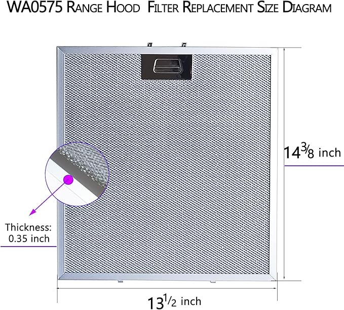 2-Pack Upgraded WA0575 Range Hood Filters Replacement - Image 2