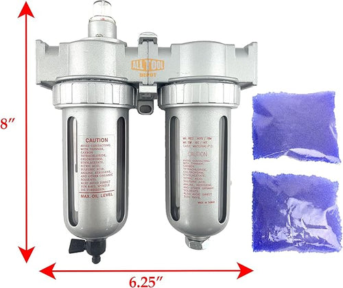 1/2" NPT MID FLOW 2 Stages Coalescing Filter Desiccant Dryer System - Image 2