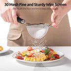 U-Taste Small Fine Mesh Strainer: 18/8 Stainless Steel 3.35in 30 Mesh Kitchen - Image 4