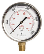 4" Oil Filled Pressure Gauge by DirectMaterial