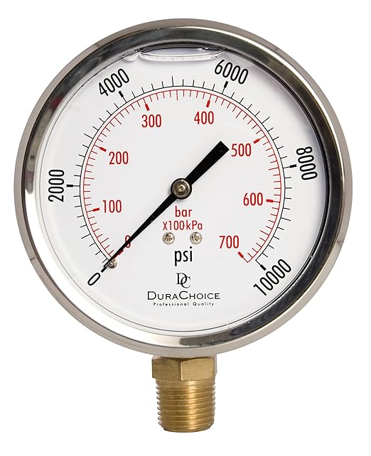 4" Oil Filled Pressure Gauge by DirectMaterial