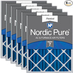 Nordic Pure 16x25x4 Pleated MERV 7 Air Filters 6 Pack by NordicPure