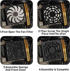 8Pcs 40mm Cooling Fan Filter, Plastic Dustproof Mesh Cover - Image 6