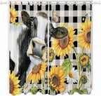 Retro Sunflowers Living Room Curtains 96 Inch Length, Window Curtains Tab Top by Unknown