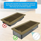 Floor Vent Screen Net for Home Floor, Floor Register Cover Trap 4 x 12 Inch - Image 6