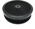X-AVION Full Flow Round 9''X2'' Air Filter Assembly Kit Black Washable and by X-AVION