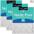 Nordic Pure 20x30x1 Pleated Air Filters MERV 14 Plus Carbon 3 Pack by NordicPure