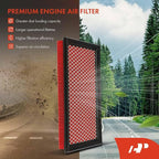A-Premium High-performance, Pre-oiled Engine Air Filter Compatible - Image 4