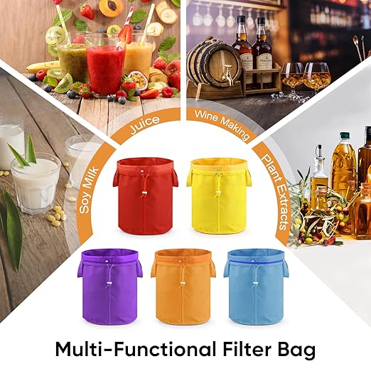 5 Gallon Filter Bag, 5 Pack Mesh Filter Bags - Image 7