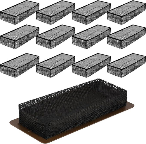 12 Pack Floor Register Cover Trap 4 X 12 Inch Vent Screen Net Black Air Vent by LOSYHU