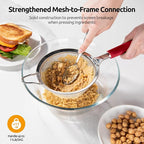 U-Taste Medium Fine Mesh Strainer: 18/8 Stainless Steel 4.73in 30 Mesh Kitchen - Image 7
